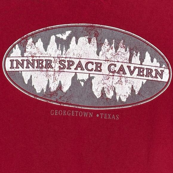 Comfort Colors Men's Size Medium Red Inner Space Cavern 100% Cotton Graphic Tee - Picture 2 of 6